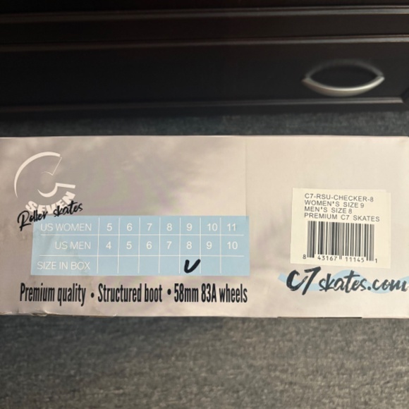 C7 Roller Skates UO Exclusive Checkerboard Premium Quad Roller Skate NIB C Seven - Picture 14 of 16